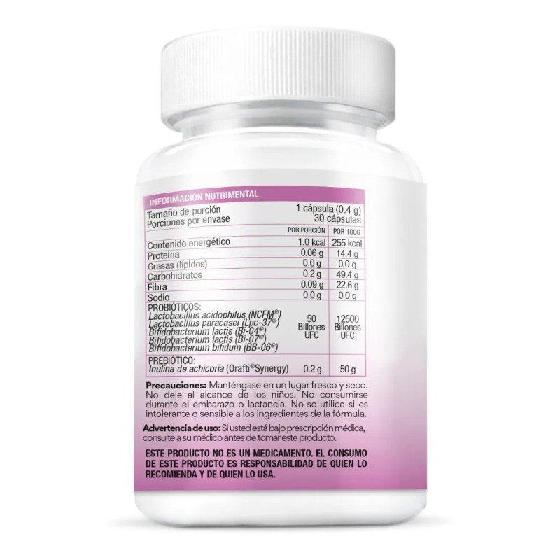Bio B 30 Cápsulas Probióticos 50 Billones