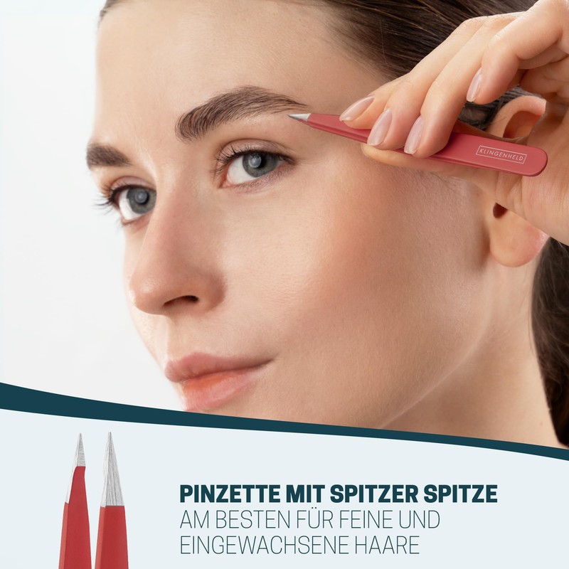 KLINGENHELD® Precise Tweezers Set with Hand-Cut Tips - Perfect for
