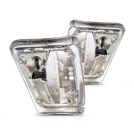 For Toyota Pickup 1992 1993 1994 1995 Corner Light Assembly Driver and Passenger Side | Pair | 4WD | w/Chrome Trim | Clear & Amber Lens | Replacement For TO2520129, TO2521131 | 8162035120, 8161035120