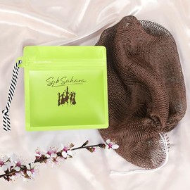 Subsahara Esponja Red Africana Auténtica Piezas Exfoliantes Todo Tipo Piel Uso Diario Rostro Cuerpo Duradera Exfoliación Suave Verde Marrón