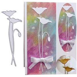 2 Pcs Flower Leaf Die Cuts，Flower Leaf Cutting Dies Cut Stencils for DIY Scrapbooking Photo Album Decorative Embossing Paper Dies for Card Making Templated