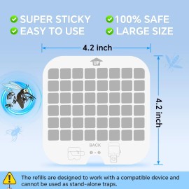 Tihilgam 20 PCS Flying Insect Refills for Indoor Fly Light Trap, Indoor Fly Trap Plug-...