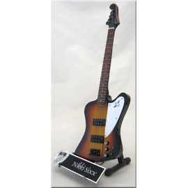 NIKKI SIXX Motley Crue Thunderbird Miniature Bass with Guitar Pick