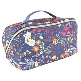 Simply Southern Navy Field Floral Cosmetic Bag