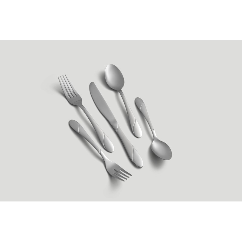 Cambridge 326J2H9BH26 Swirl Sand 89-Piece Flatware Set