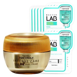 Tony Moly Intense Care Gold 24K Snail Cream + Master Lab Cica Mask Sheet 10 sheets free / 토니모리 인텐스 케어 골드 24K 스네일 크림+마스터랩 시카 마스크시트 10매 증정
