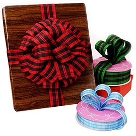 Red Black Buffalo Plaid Christmas Wired Ribbon - 1 1/2" x 25 Yards, Christmas, Wreath, Gift, Tree Decoration, Garland, Farmhouse, Rustic, Traditional, Tartan