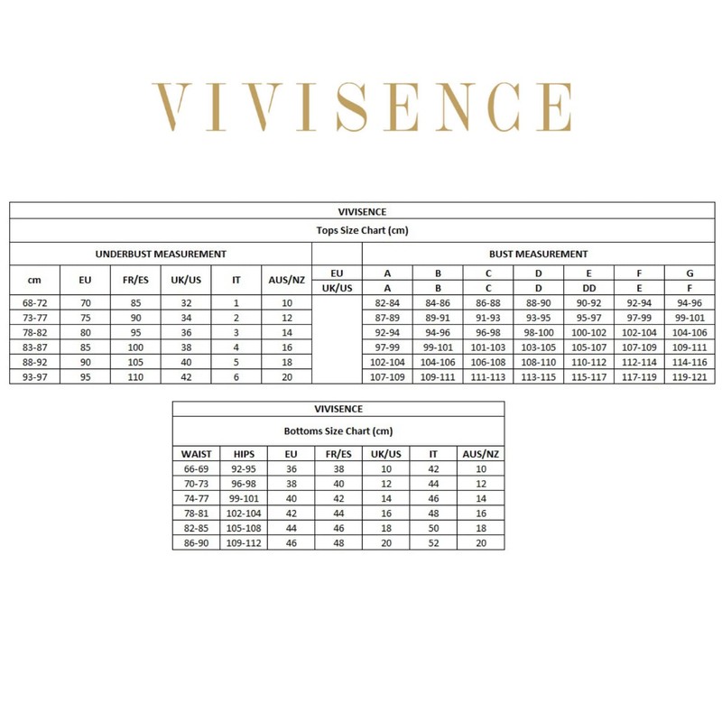 VIVISENCE Women's Bikini Bra Push-Up Swimwear Underwired Cups Classic 3224,