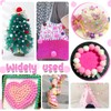 TOAOB 500pcs Pom Poms 1cm Craft Pom Poms Pink Fuzzy