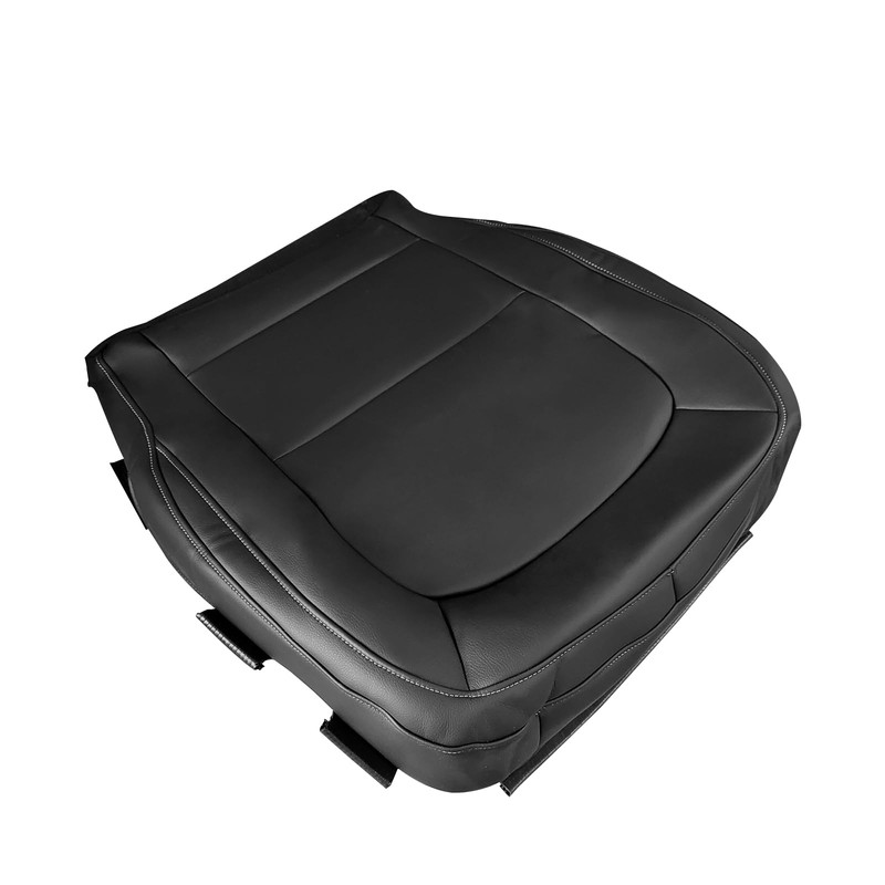 Driver or Passenger Side Bottom Leather Seat Cover Black Compatible
