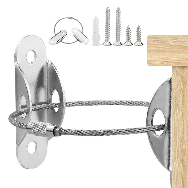 7 Packs Anti-Tip Furniture Straps Kit, Safety Furniture Wall Anchors