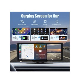 M CARKUMI Wireless Carplay Screen for Car, 10.26" Portable Car Touch Screen for Apple C...