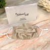CELESTIAL SILK Face Mask Double Layered Washable Pleated (Dark Taupe)