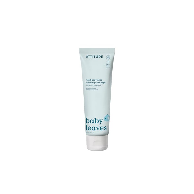 ATTITUDE Baby Lotion, EWG Verified Moisturizer, Dermatologically Tested Moisturizing Cream,