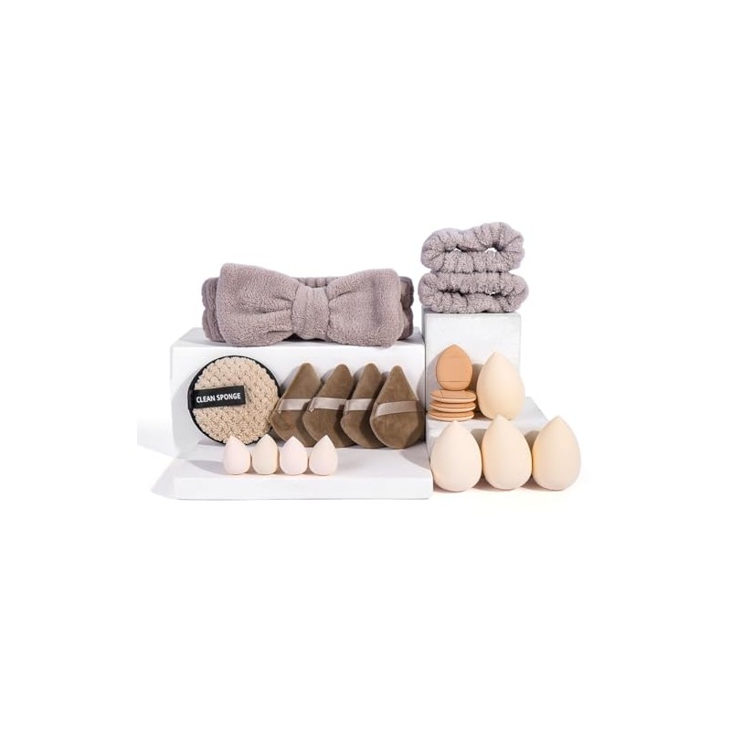 MAANGE Set de Esponjas para Polvos 20 Herramientas de Maquillaje