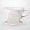 Kalita 102-Roto #02001 Ceramic Coffee Dripper, For 2-4 People, White,