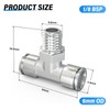 TAILONZ PNEUMATIC 304 Stainless Steel T-Piece 6 mm Pipe OD