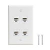 4 Port Ethernet Wall Plate - VICTEK - Cat6 Wall