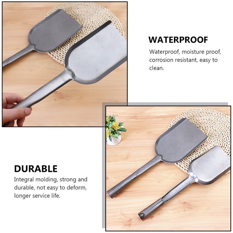 Cabilock 2Pcs Long Ash Handheld BBQ Charcoal Ash Poker Scoop