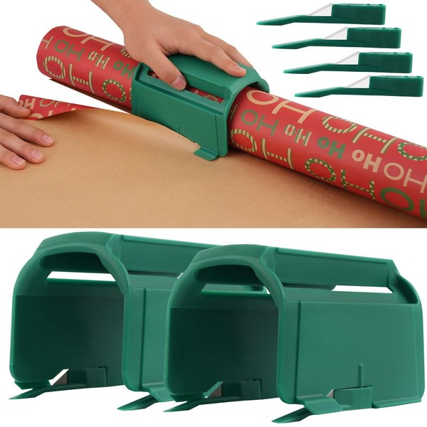 2pcs Wrapping Paper Cutter with 4 Replaceable Blade Set Heavy