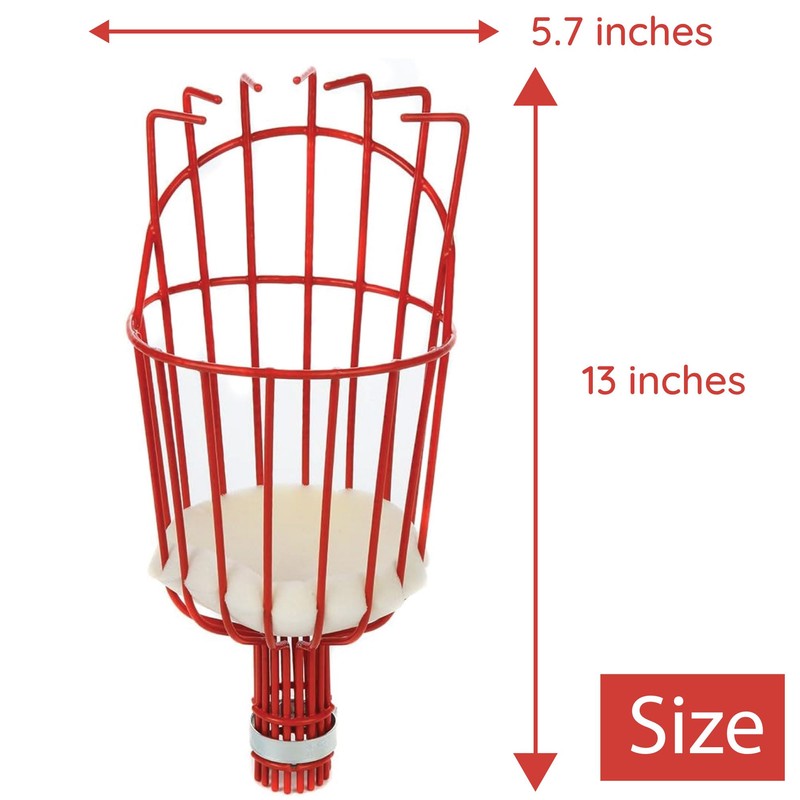 Home-X Fruit Picker Basket - Sturdy Tree Picker Tool with