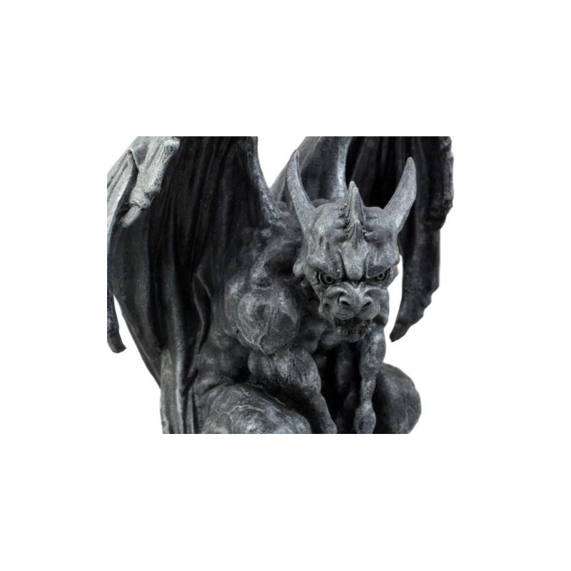 Ebros Warden Large Cathedral Guardian Crouching Winged Gargoyle Statue 12.5"H