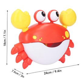 VGEBY Crab Foam Blower Bubble Machine Singing Bath Bubble Maker Baby Bath Toy One Button Start Baby Bath Bubble Toy Bath (Red)