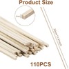 110 Pieces Square Wooden Sticks, Hardwood Sticks, Square Wooden Sticks