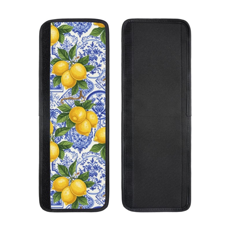 Cotsena Bright Lemon Porcelain Refrigerator Door Handle Covers Set of