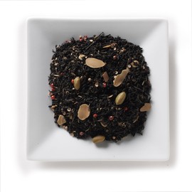 Mahamosa Pistachio Almond Spice Tea 8 oz - Loose Leaf Flavored Black Tea Blend (with pistachios, cumin, sliced almonds, coriander, pink peppercorns, flavoring)