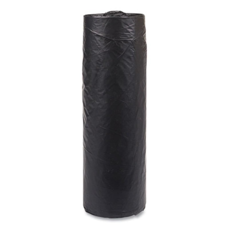 Inteplast HDPE Can Liners, 16 Microns, 33" x 40", Black,