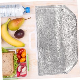 Healvian 10 x Aluminium Foil Plastic Insulated Bags for Restaurants Large Foldable Thermal Bags Portable Insulated Bags Food Insulated Bag Lunch Bag Aluminium Foil