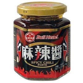 NT# Bull Head Sauce - Spicy Chili Paste 175g -A popular flavorful spicy sauce for any dish. It can be used to mix it in with plain noodles, as a dip for dumplings or for other dishes.