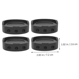 SHINEOFI 4pcs Anti-Vibration Pads for Washing Machine Rubber Non-Slip Foot Mats Furniture Risers Noise Cancelling Stabilizer for Washer and Dryer Black