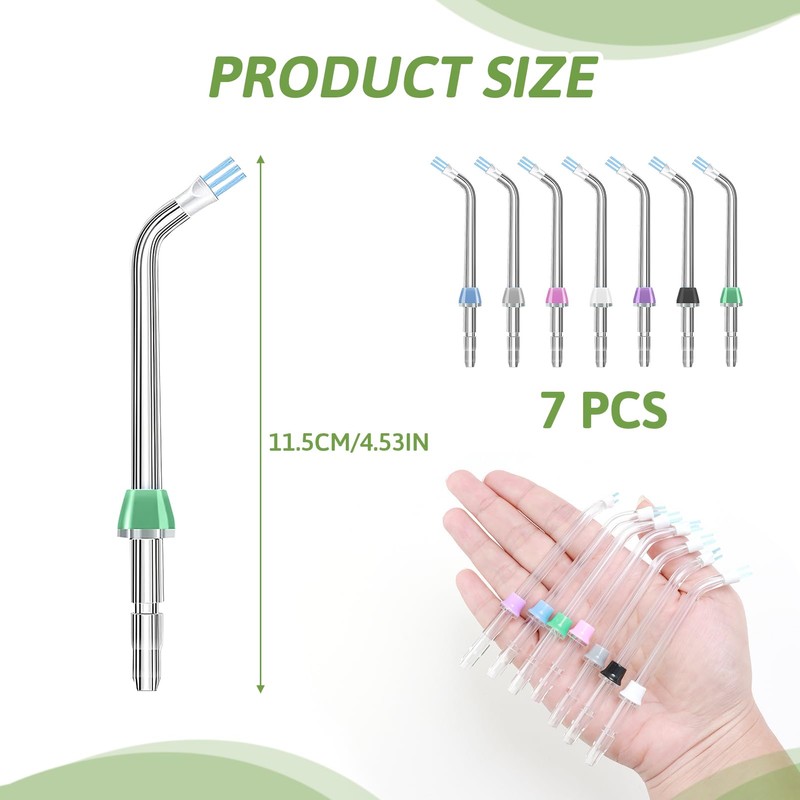 7 Pack Flosser Replacement Tips for Waterpik Water Flosser,Flosser Refill