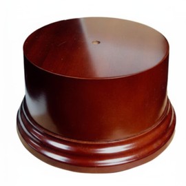 Chunful 1 Pack 3.94 x 3.94 Cherry Wood Base Trophy Base DIY Round Stand Blank for Trophies Awards Trophies Figurines Cups Display Stand Riser