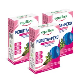 Equilibra Integratori Alimentari, Perdita di Peso, Integratore per Pedita Peso con Fibra di Konjac e Alga Fucus, Normale Metabolismo e Normale Funzione Tiroidea, Senza Glutine, 3 Pezzi da 60 Capsule