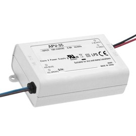 WITTKOWARE APV-35-5 IP42 Constant Voltage LED Driver (DC Power Supply), with Connection Cables, LxWxH: 84x57x30mm, Output: 5V/DC, Max. 5A (25W)