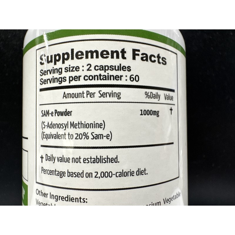 SAM-e 1000mg, High Potency for Anxiety Relief-Mood, Liver & Joint