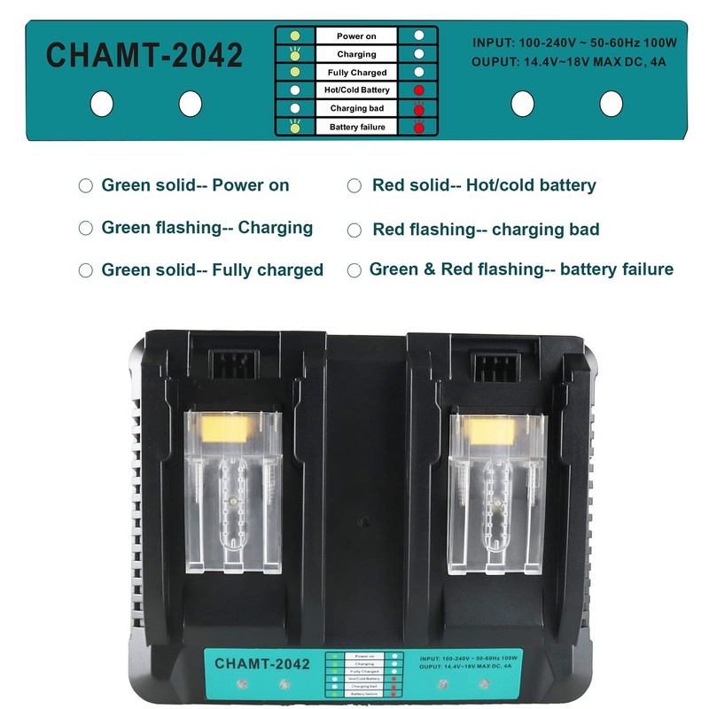 VOLT1799 BL1850B 18V Battery and Charger for Makita 18v Battery