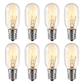 FRIGESWIFT 15W E12 Salt Lamp Bulb 120V 2700K Clear Glass Pack of 8