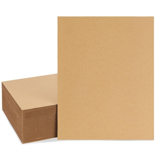 50-Pack Large Corrugated Cardboard Sheets for Mailers, 11x14 Flat Packaging