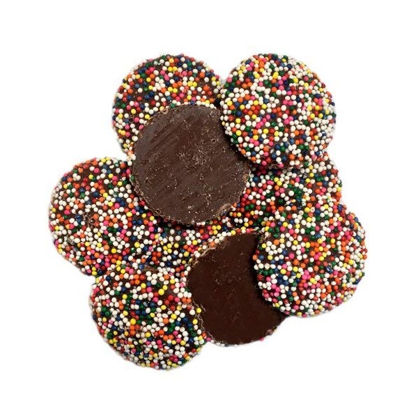 Guittard Milk Chocolate Non-Pareils from OliveNation, Rainbow Colors, Decorating, Topping - 16 ounces