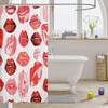 jejeloiu Kiss Shower Curtain for Kids Boys Girls Lipstick Print