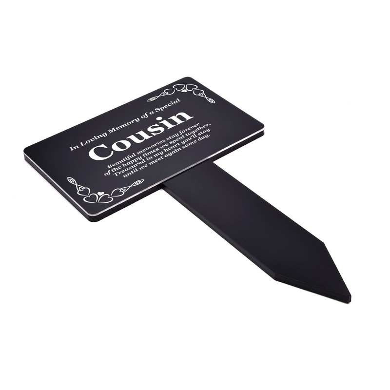 Origin Cousin Memorial Stake - Engraved with Poem (Gold/Silver/Copper or