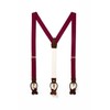 JJ Suspenders Woven Textured Y Suspenders for Men with Leather