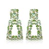 EVER FAITH Rectangle Clip-on Drop Earrings for Women, Sparkly Rhinestone