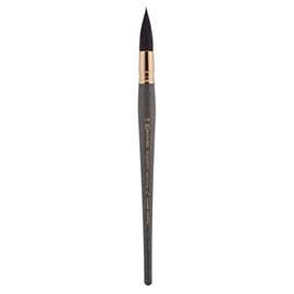 Escoda Aquario Gold Series 1140 Joseph Zbukvic Artist Watercolor and Acrylic Paint Brush, Short Handle, Round Mop, Petit Gris Natural Squirrel Hair (Size 14)