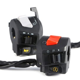 1 Pair of Motorcycle 7/8" Left & Right Side Handlebar Switch Control Universal Motorcycle Handlebar Headlight Horn Turn Light Control Stop Start Switch