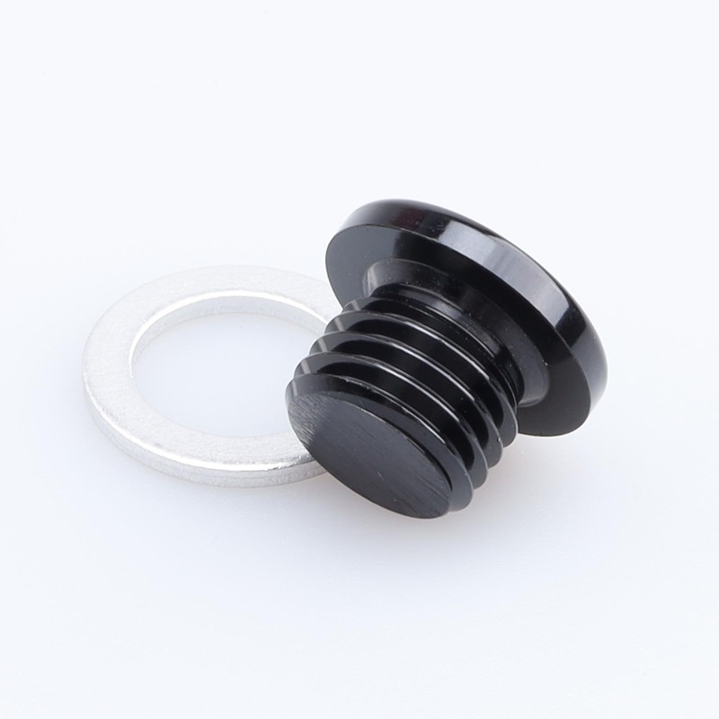 AC PERFORMANCE M12x1.5 Low Profile Hex Port Plug Aluminum Black